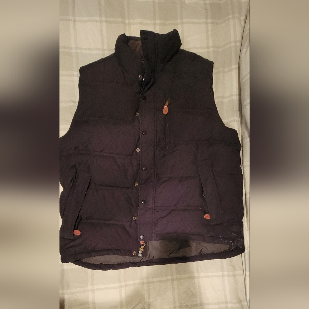 Black Timberland Puffer Coat Vest